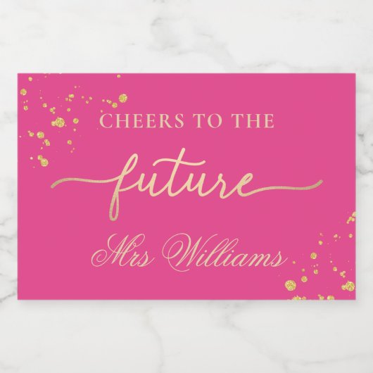 Heet Roze Goud Vrijgezellenfeest Mousserende Wijn Sparkling Wijnetiket (Enkel label)