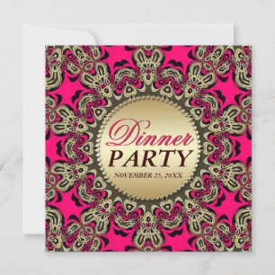 Heet Roze Gouden Exotische Decoratieve Eettafel Fe Kaart