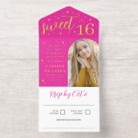 Heet Roze Gouden Sterren Vlammen Boog Foto Sweet 1