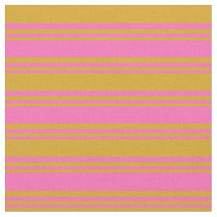 Heet Roze & Goudrood Gekleurd Patroon Stof