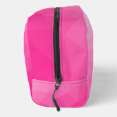 Heet roze gradiënt geometrisch maaspatroon toilettasje (Rechts)