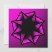 Heet Roze Gradiënt Star Bow Kaart (Voorkant)