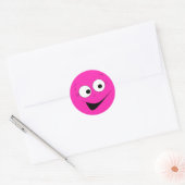 Heet Roze Grappig Gekke Gezicht Stickers (Envelop)