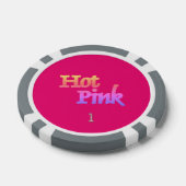 Heet Roze grijs 1 gestreepte poker chip (Enkel)