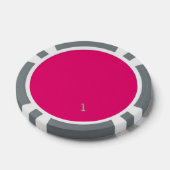 Heet Roze grijs 1 gestreepte poker chip (Enkel)