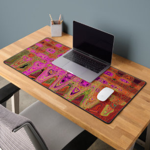 Heet Roze Groovy Abstract Retro Atoomgolven Bureaumat