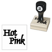 Heet Roze grote rubberen stempel met handvat (Gestempeld)