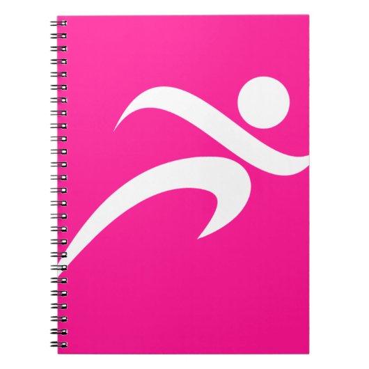 Heet Roze Hardlopen; Runner Notitieboek (Voorkant)