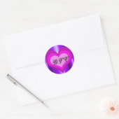 heet roze hart Beste vrienden voor altijd Ronde Sticker (Envelop)