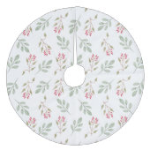 Heet roze Holly Berry Kerstboom Rok Fleece Kerstboom Rok (Voorkant)