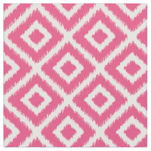 Heet roze Ikat Diamonds Stof