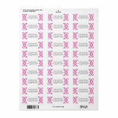 Heet Roze Ikat Etiket (Full Sheet)