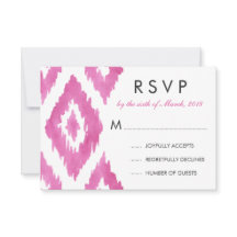 Heet Roze Ikat RSVP
