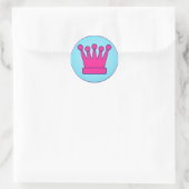 Heet Roze Kroon Sticker (Tas)