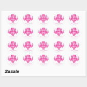Heet Roze Kroonluchter Stickers (Vel)