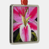 Heet roze lib Tenerife pop art waterverf Metalen Ornament (Rechts)