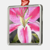 Heet roze lib Tenerife pop art waterverf Metalen Ornament (Links)