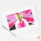 Heet roze lib Tenerife pop art waterverf Rechthoekige Sticker (Envelop)