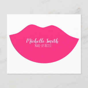 Heet roze lippen ontwerp Visagist Flyer