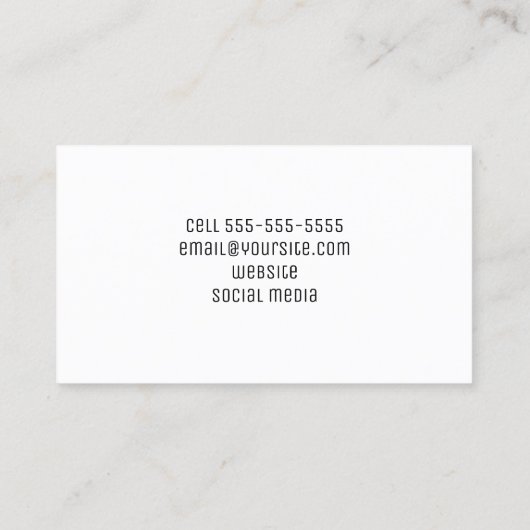 Heet Roze Lippen Patroon Make-up Artiest Visitekaartje (Achterkant)