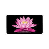 Heet roze lotusbloem etiket (Voorkant)