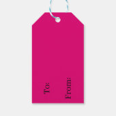 Heet Roze Lovertjes Cadeaulabel (Achterkant)