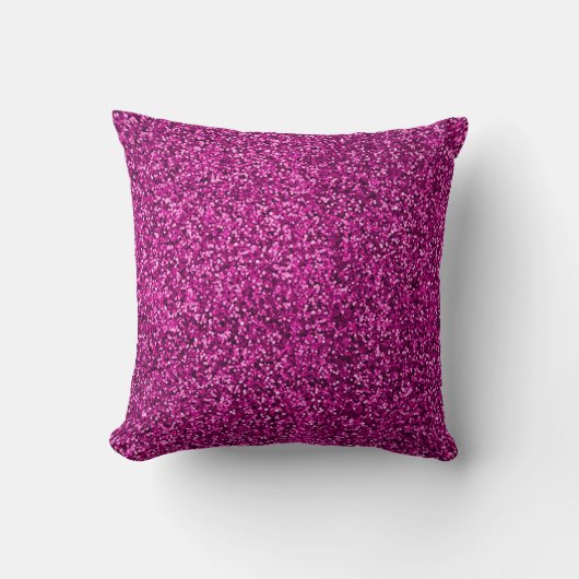 Heet roze lovertjes kussen (Voorkant)