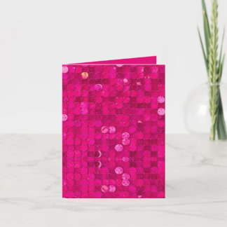 Heet Roze Lovertjes Notitiekaartje