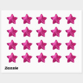 Heet Roze Lovertjes Ster Sticker (Vel)