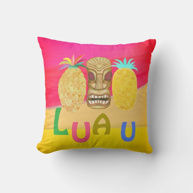 Heet Roze Luau Kussen (Voorkant)