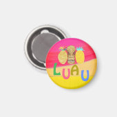 Heet Roze Luau Magneet (Voorkant / Achterkant)