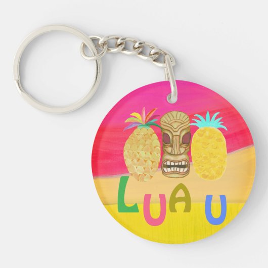 Heet Roze Luau Sleutelhanger (Voorkant)