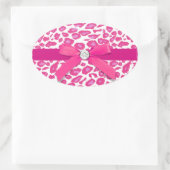 Heet Roze Luipaard Envelope Zegel Sticker (Tas)