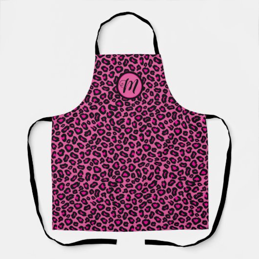 Heet Roze Luipaard Haar Salon Schort (Voorkant)