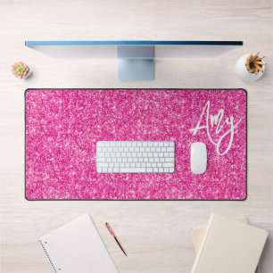 Heet Roze Luxe Glitter Bureaumat