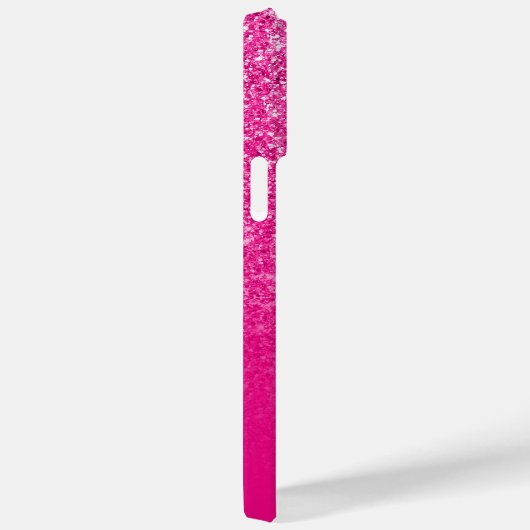 Heet Roze Luxe Glitter en Ombre Case-Mate iPhone Case (Achterkant / Rechts)