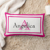 Heet Roze Meisjes Monogram Naam Keepsake Kussen (Deken)