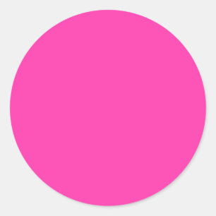 Heet Roze met Lime Groene Rand Ronde Sticker