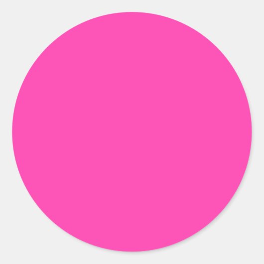 Heet Roze met Lime Groene Rand Ronde Sticker (Voorkant)