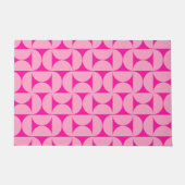 Heet Roze Mid Century Modern Patroon Deurmat (Voorkant)