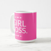 Heet Roze Modern Meisje Boss Koffiemok (Voorkant links)