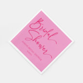 Heet Roze Modern Minimalistische Bruidsdouche Servet (Hoek)