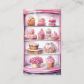 Heet roze moderne kleurrijke bakkerij visitekaartje (Voorkant)