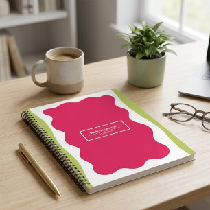 Heet roze moderne trendy cute patronen stijlvol notitieboek