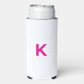 Heet roze monogram bruiloft bruidsshower trouwcade (Seltzer Achterkant)