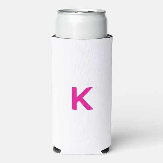Heet roze monogram bruiloft bruidsshower trouwcade (Seltzer Voorkant)
