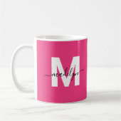 Heet Roze Monogram Koffiemok (Links)