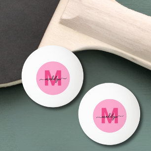 Heet Roze Monogram Pingpongballen