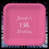 Heet Roze, Naam Vierkant rond 13e Verjaardagsfeest