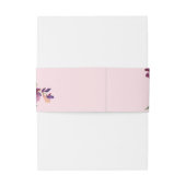 Heet Roze & Navy Blauw Bloemen 2 Roze Uitnodigingen Wikkel (Achterkant Voorbeeld)